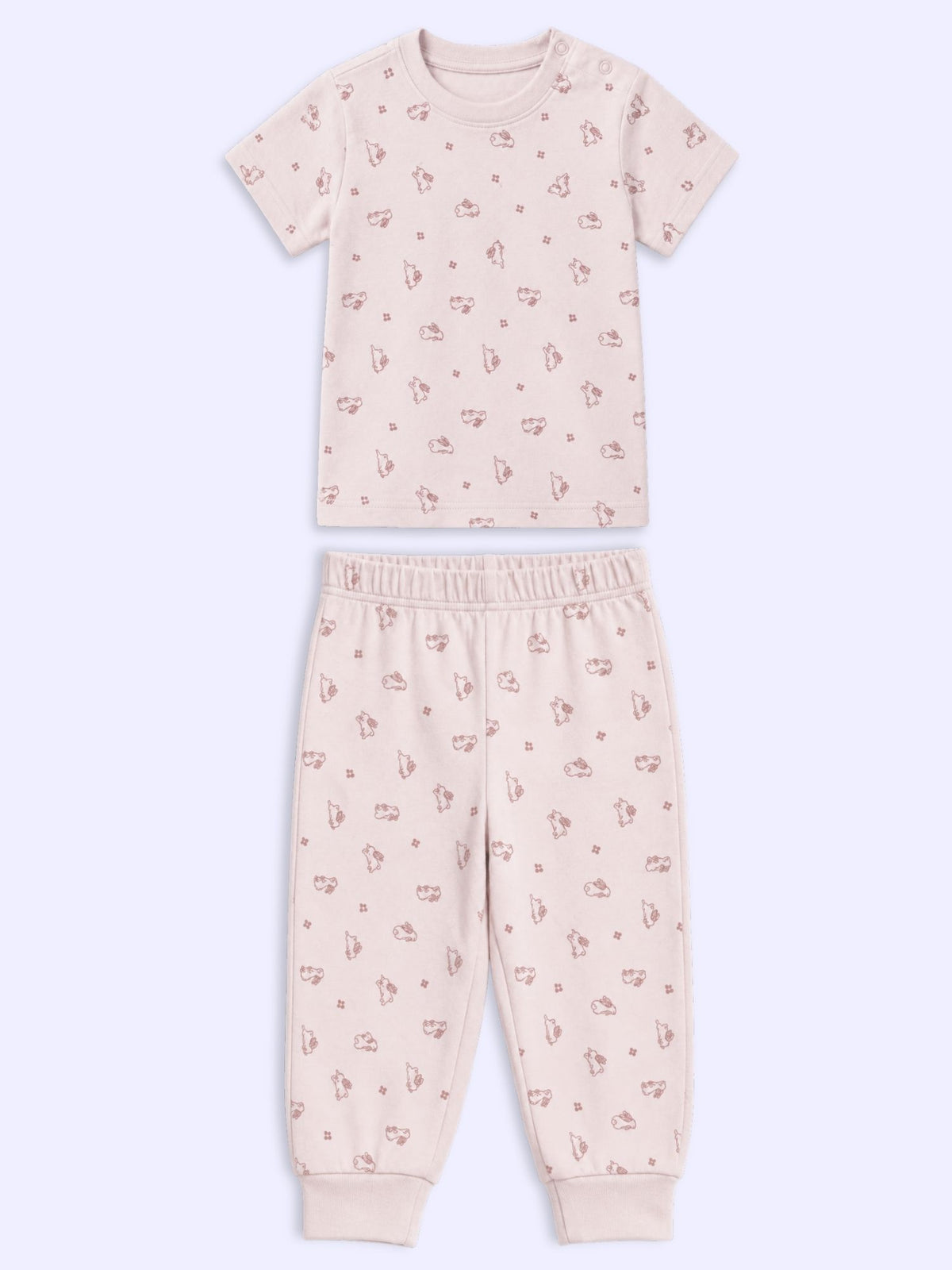 bamboo knit short sleeve top & bottom set | 3 pairs