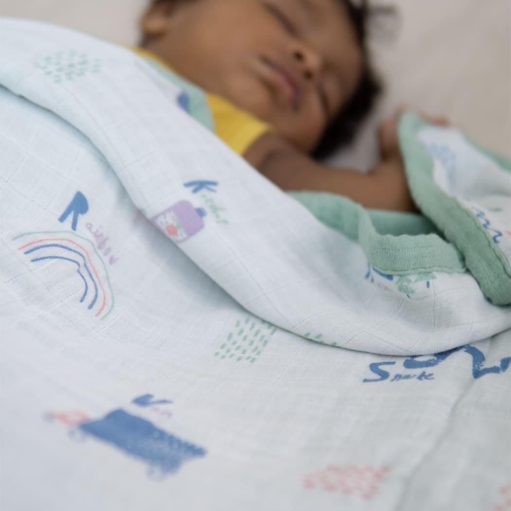 bamboo muslin double sided baby blanket