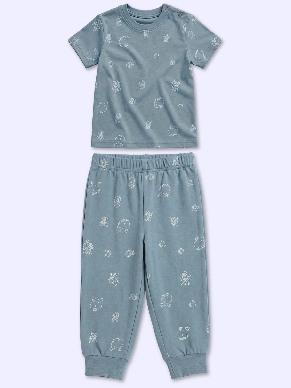 bamboo knit short sleeve top & bottom set | 3 pairs