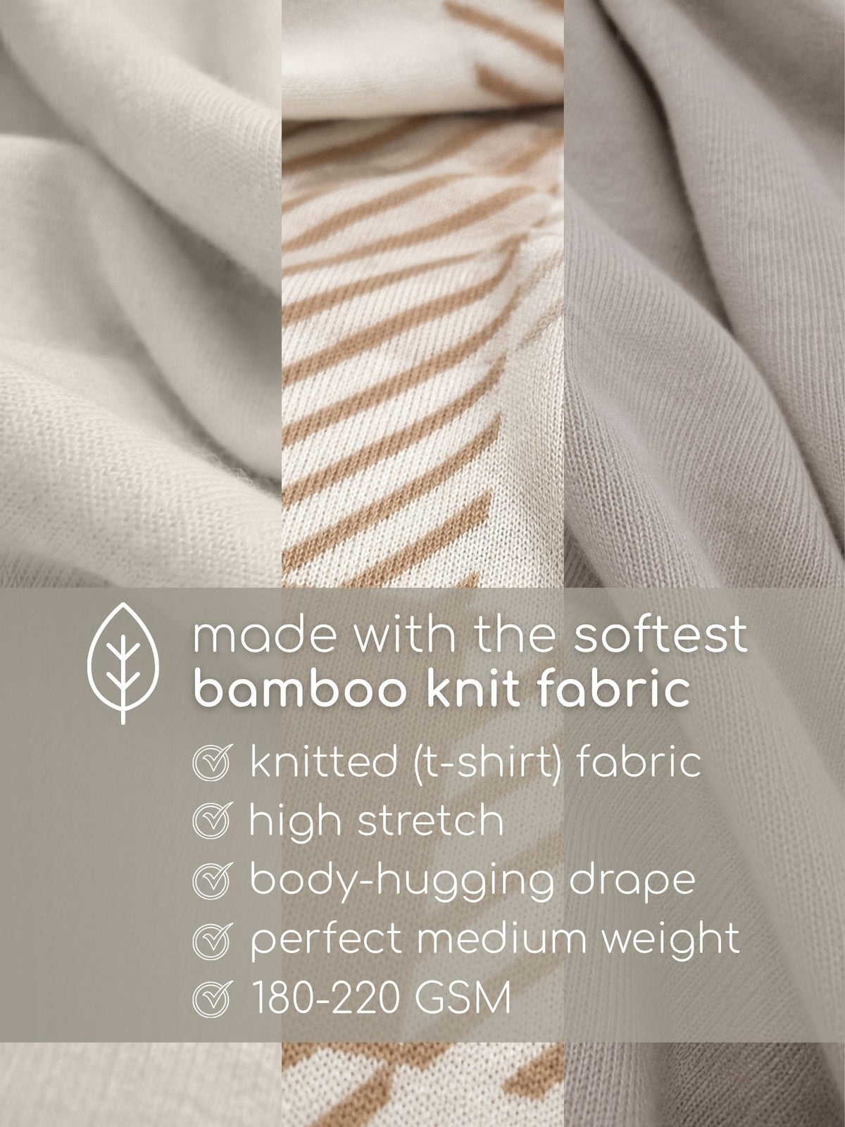 bamboo knit long sleeve top & bottom set | 3 pairs
