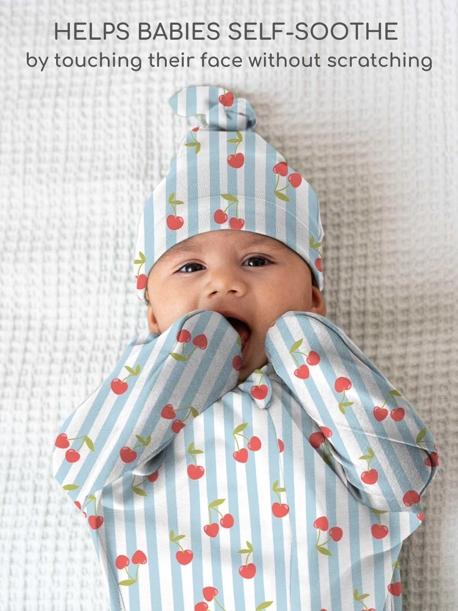 bamboo hands up swaddle pod for baby - prints
