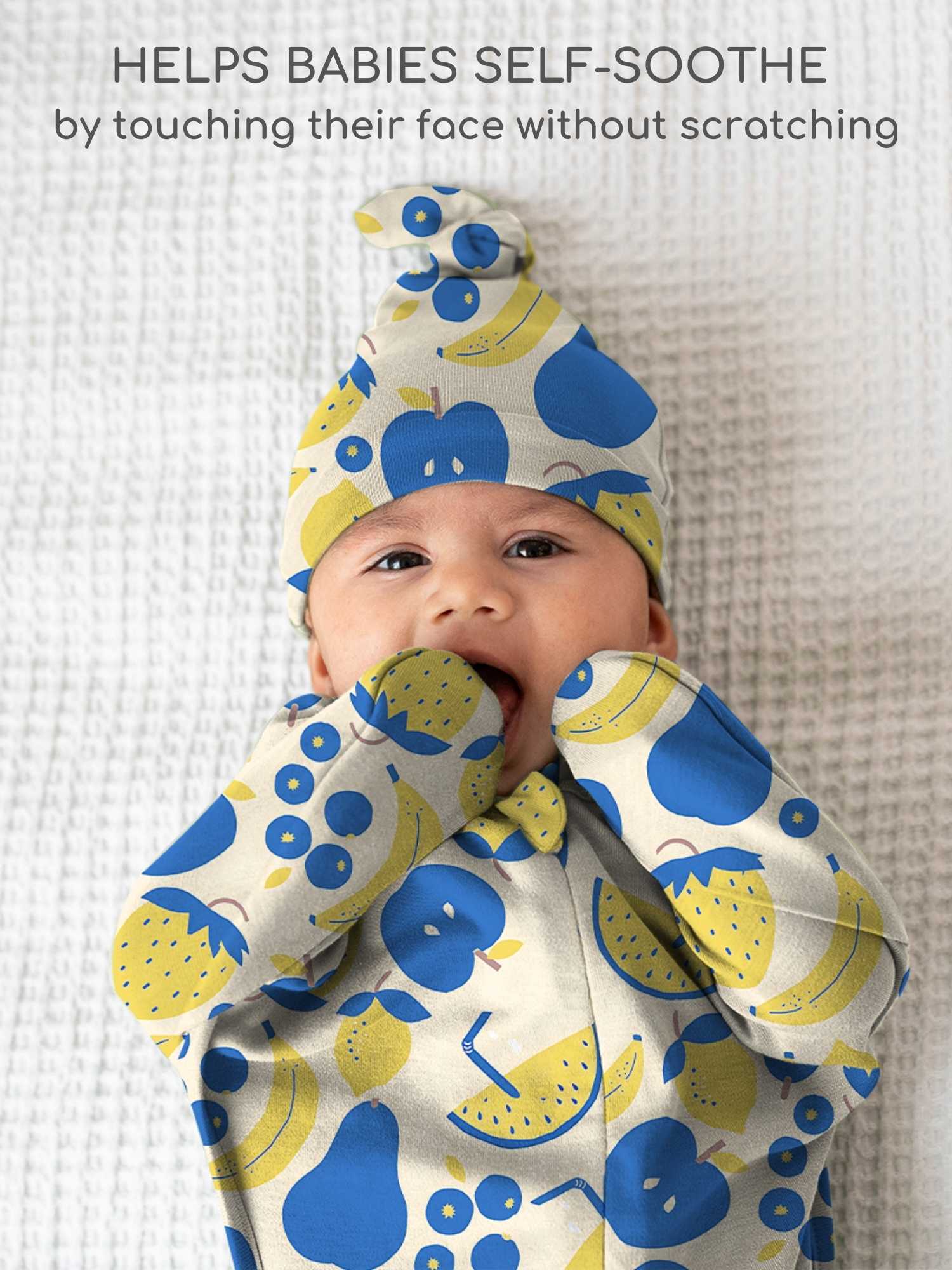 bamboo hands up swaddle pod for baby - prints