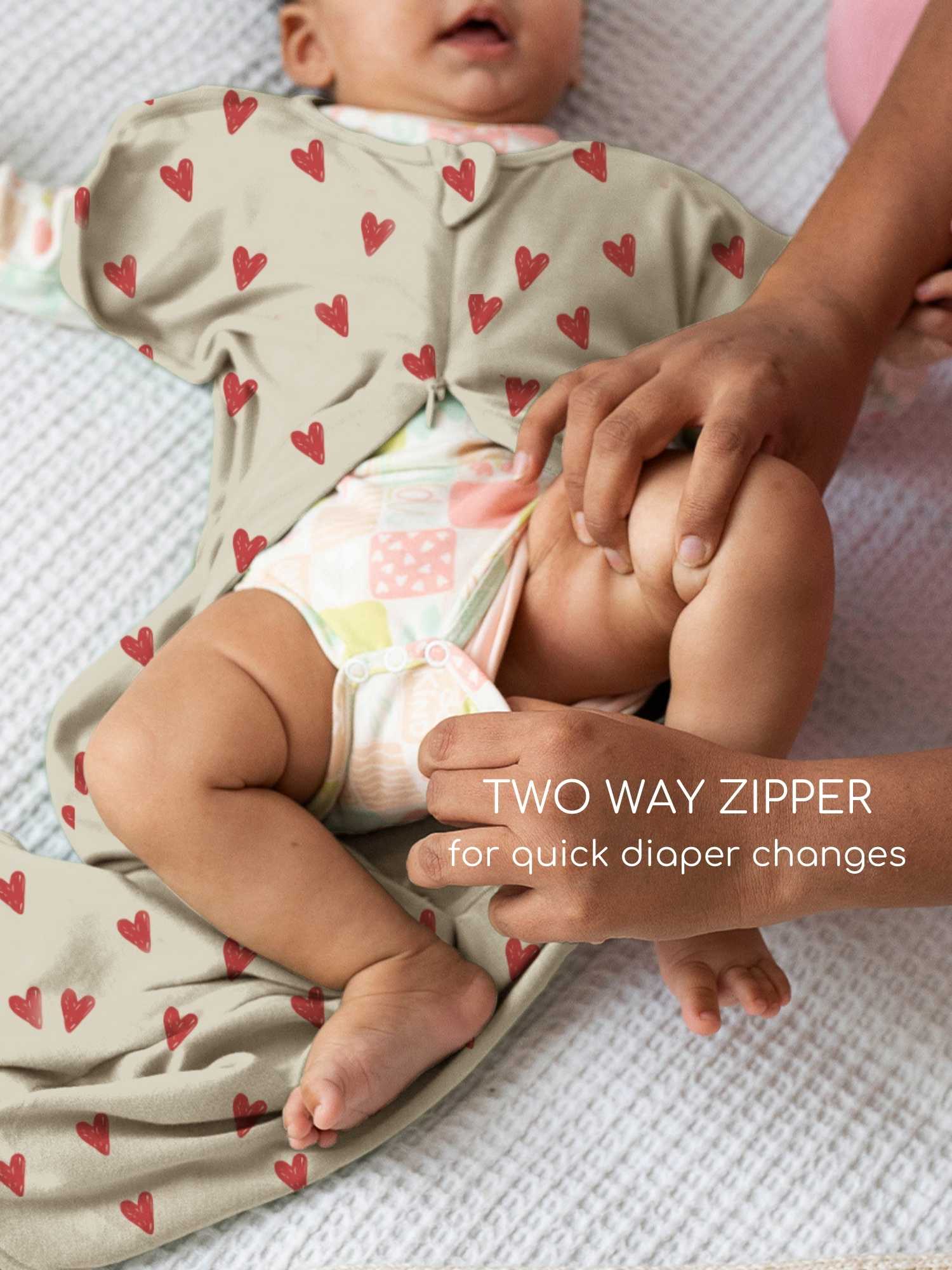 bamboo hands up swaddle pod for baby - prints