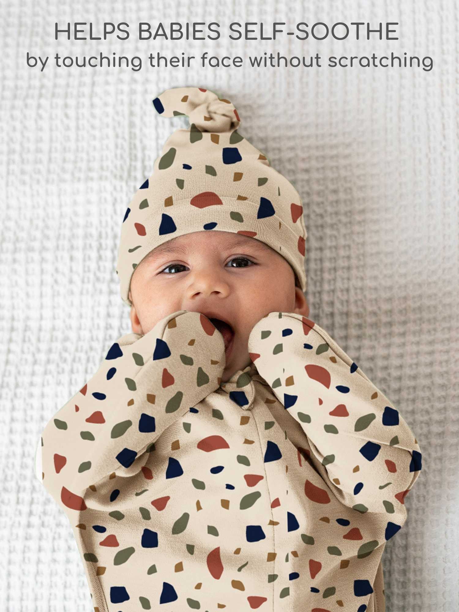 bamboo hands up swaddle pod for baby - prints