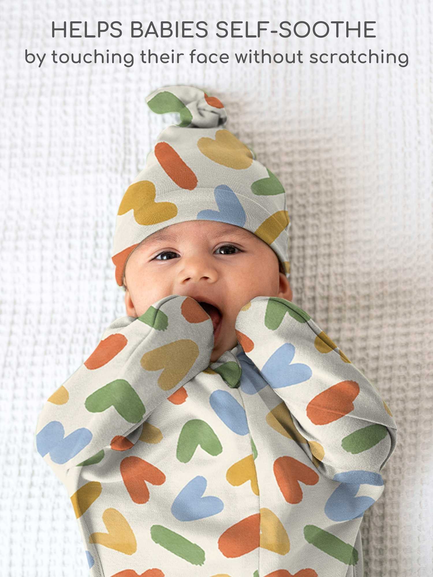 bamboo hands up swaddle pod for baby - prints