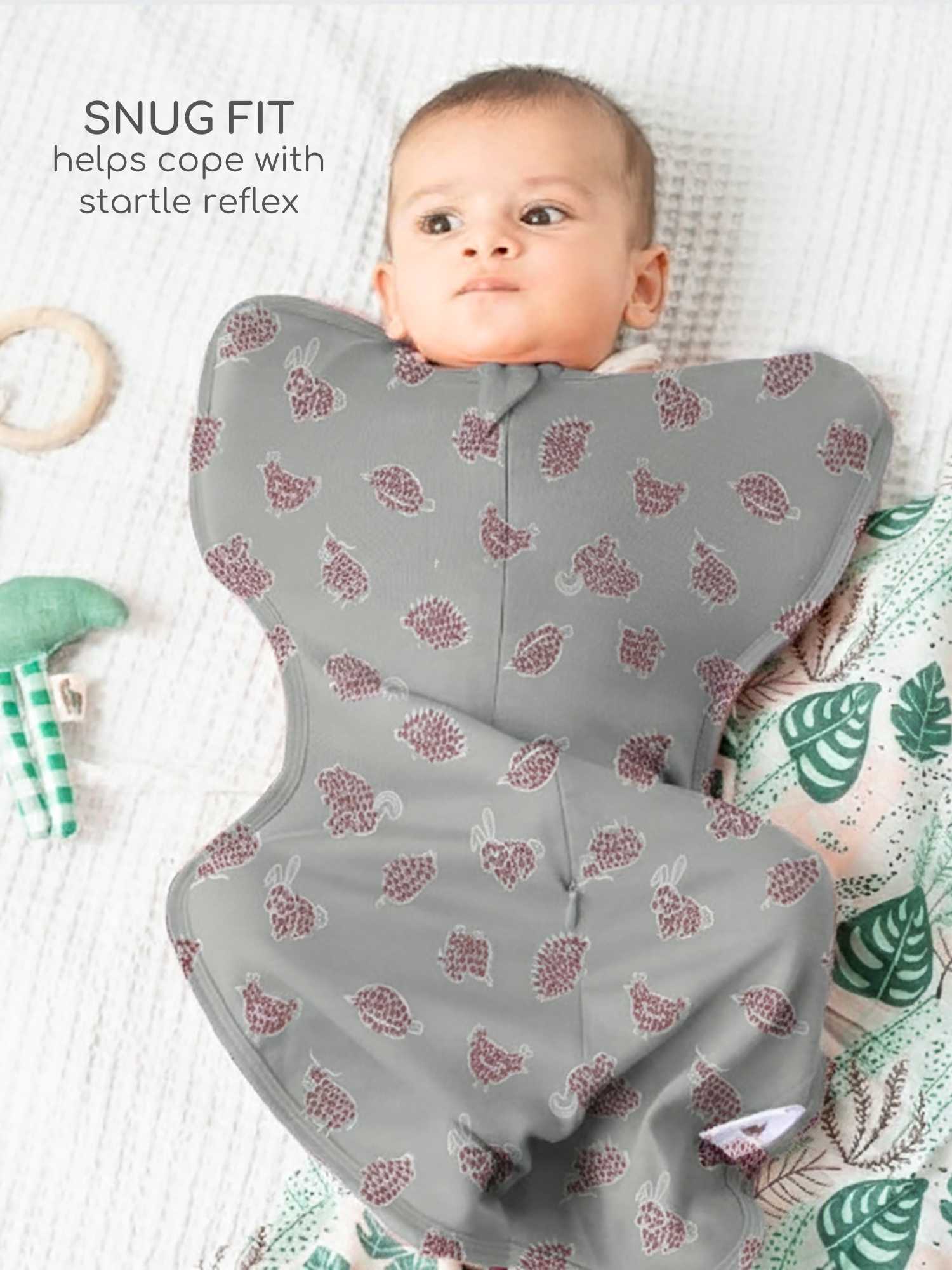 bamboo hands up swaddle pod for baby