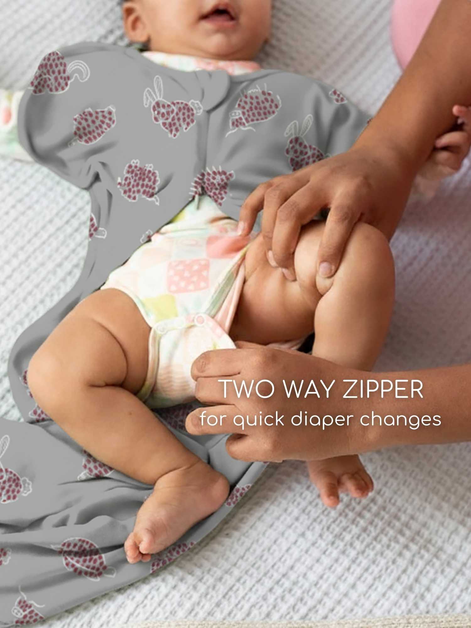 bamboo hands up swaddle pod for baby