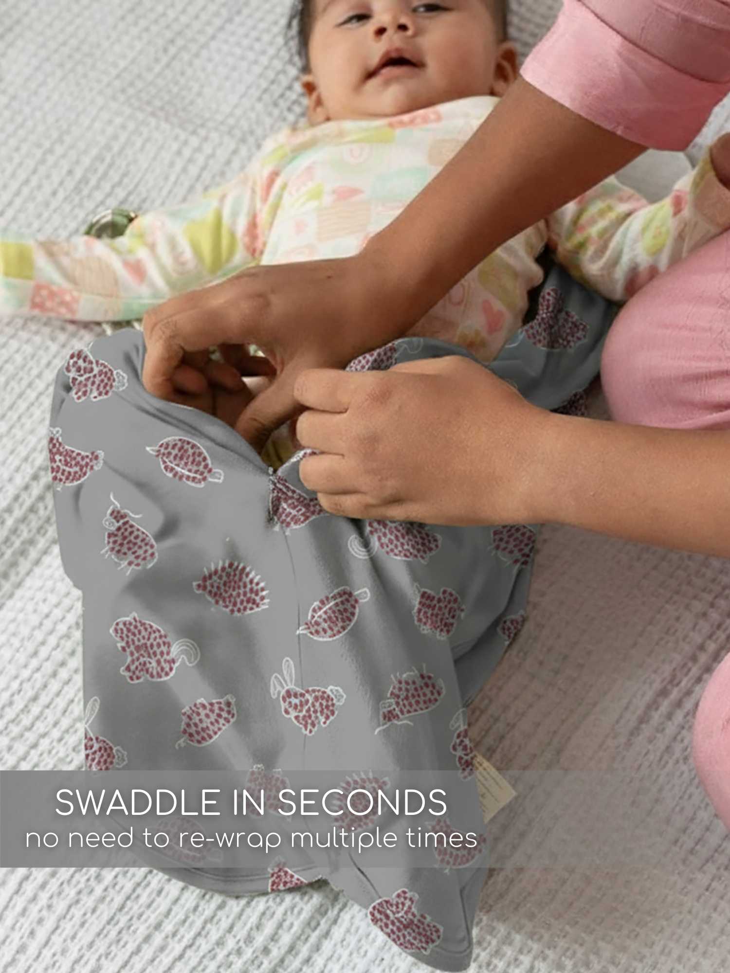 bamboo hands up swaddle pod for baby