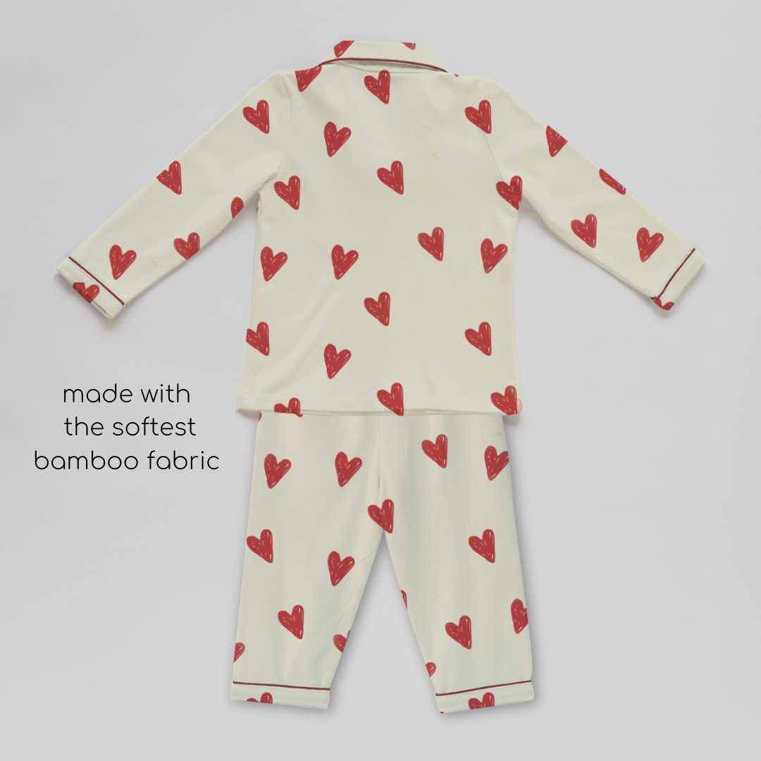 Bamboo_cotton_pajama_coord_set_nightwear_set_for_baby_and_toddler_in_heart print
