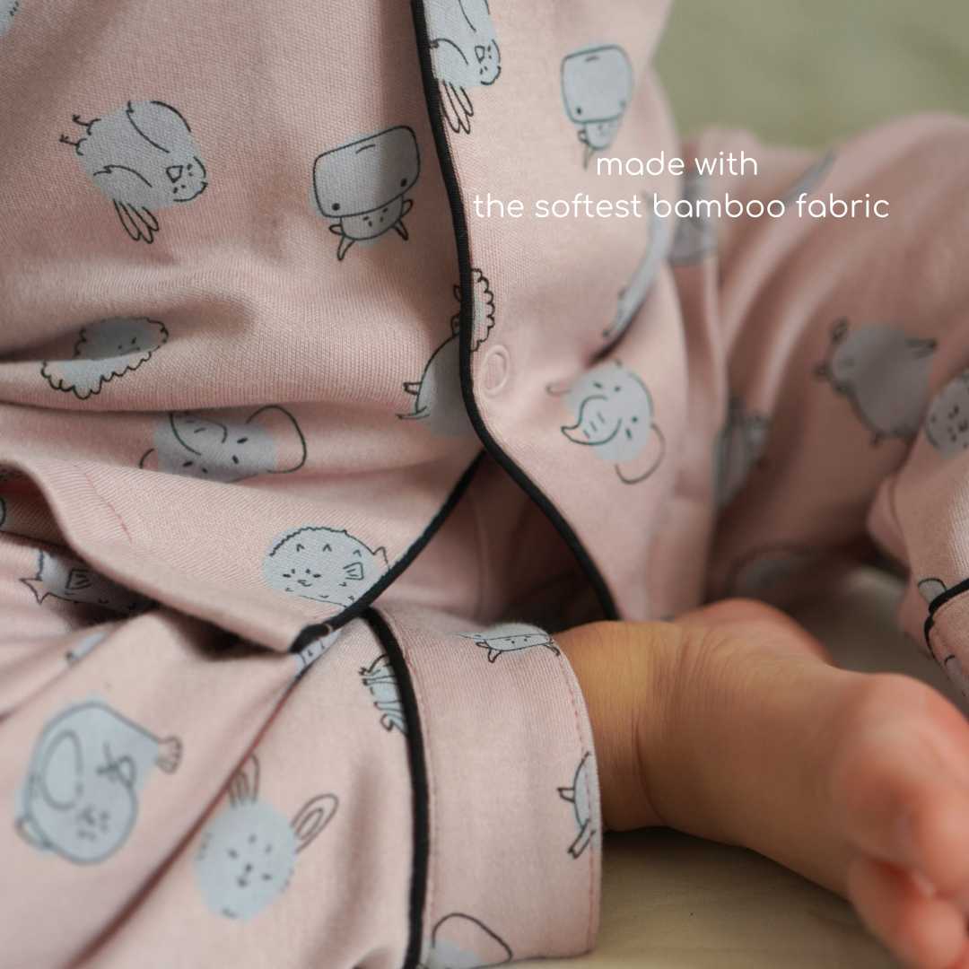 Bamboo_cotton_pajama_coord_set_nightwear_set_for_baby_and_toddler_in_pink_color_2
