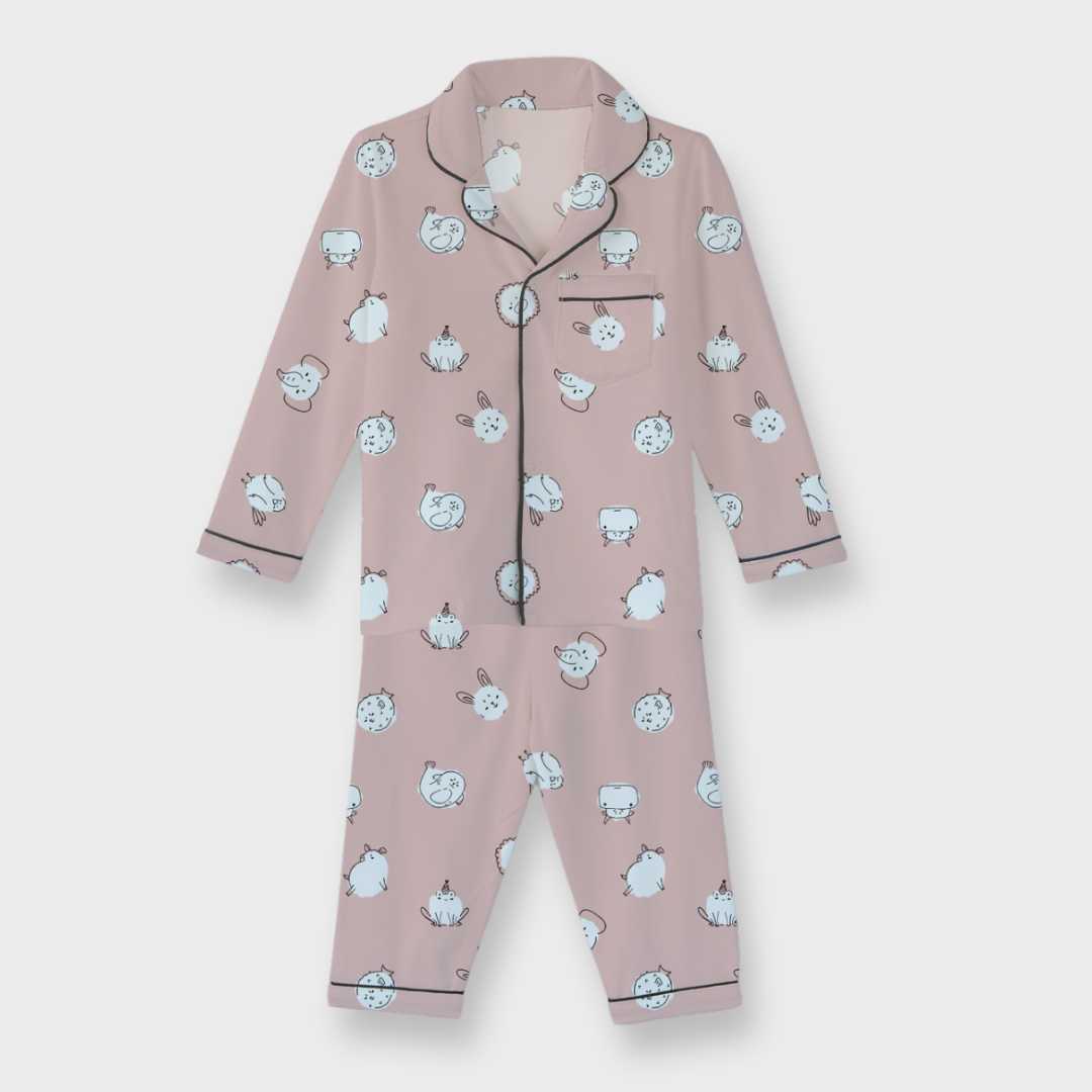 Bamboo_cotton_pajama_coord_set_nightwear_set_for_baby_and_toddler_in_pink_color_3