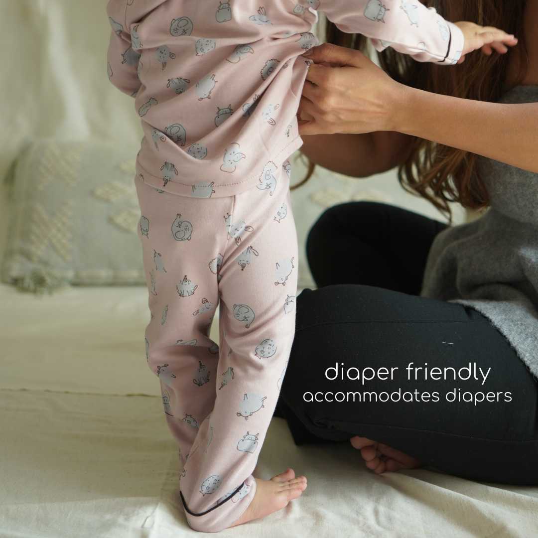 Bamboo_nightwear_set_for_baby_and_toddler_in_pink_color