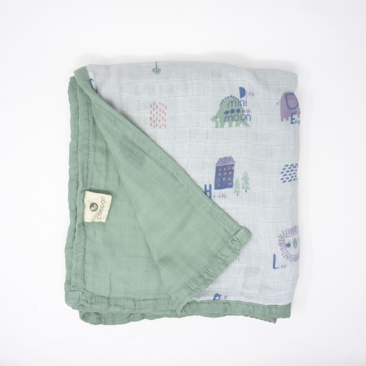 bamboo muslin double sided baby blanket