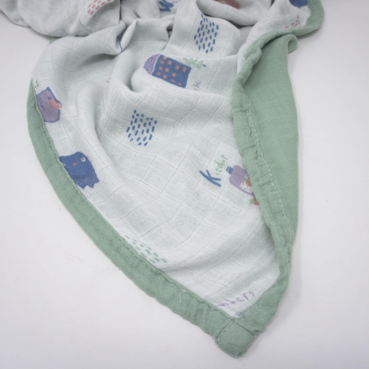 bamboo muslin double sided baby blanket