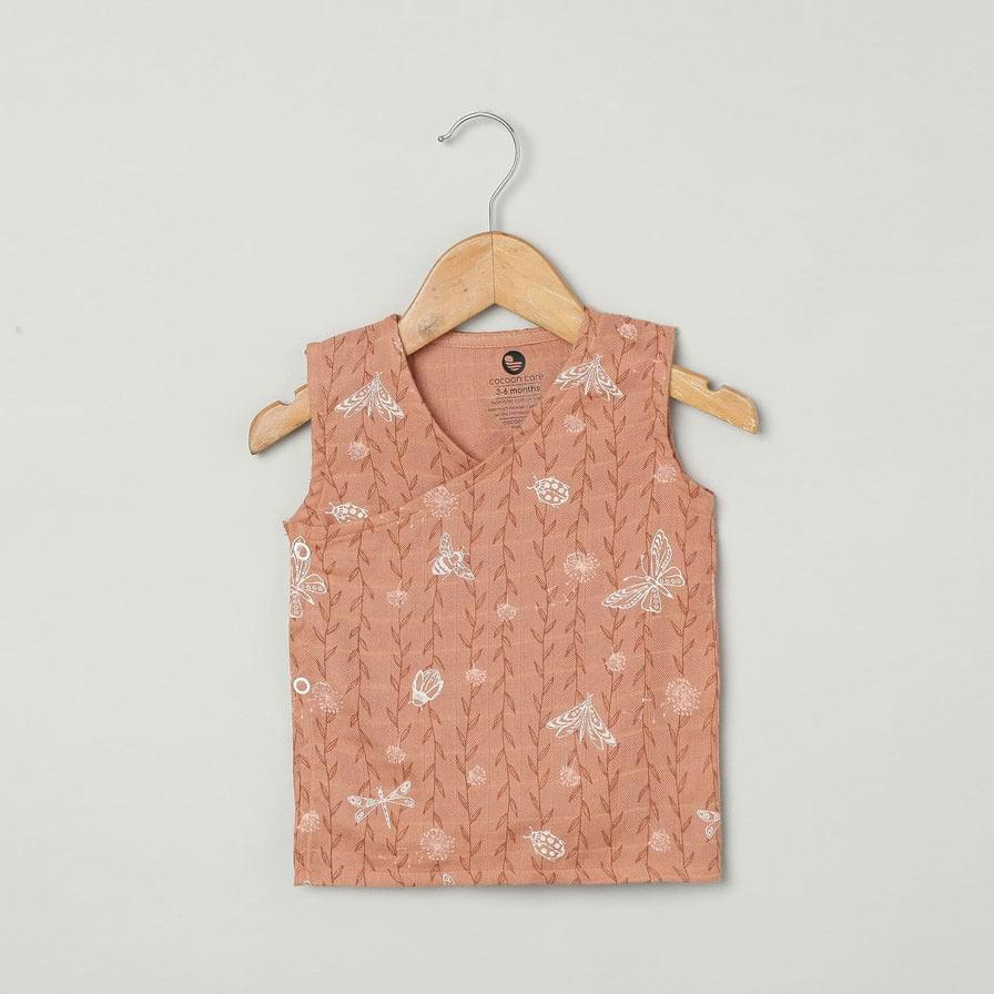 bamboo muslin kimono vest