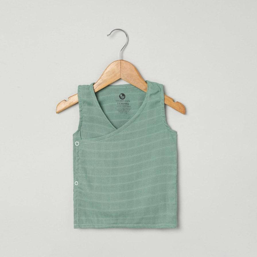 bamboo muslin kimono vest