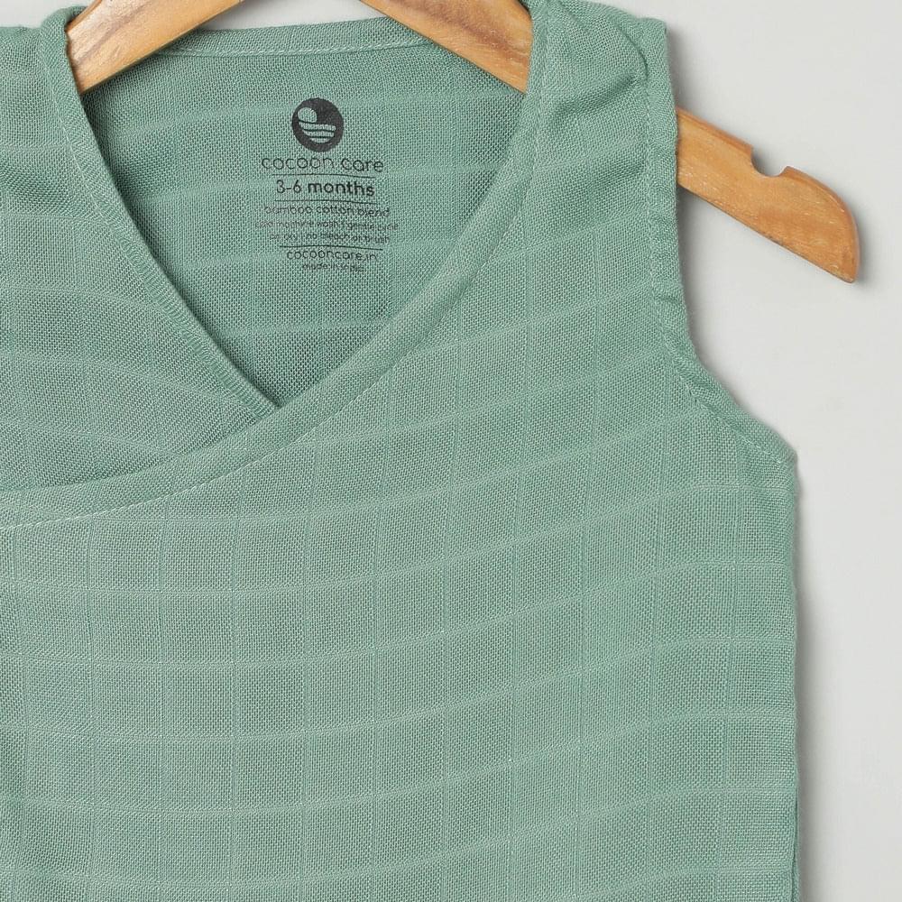 bamboo muslin kimono vest