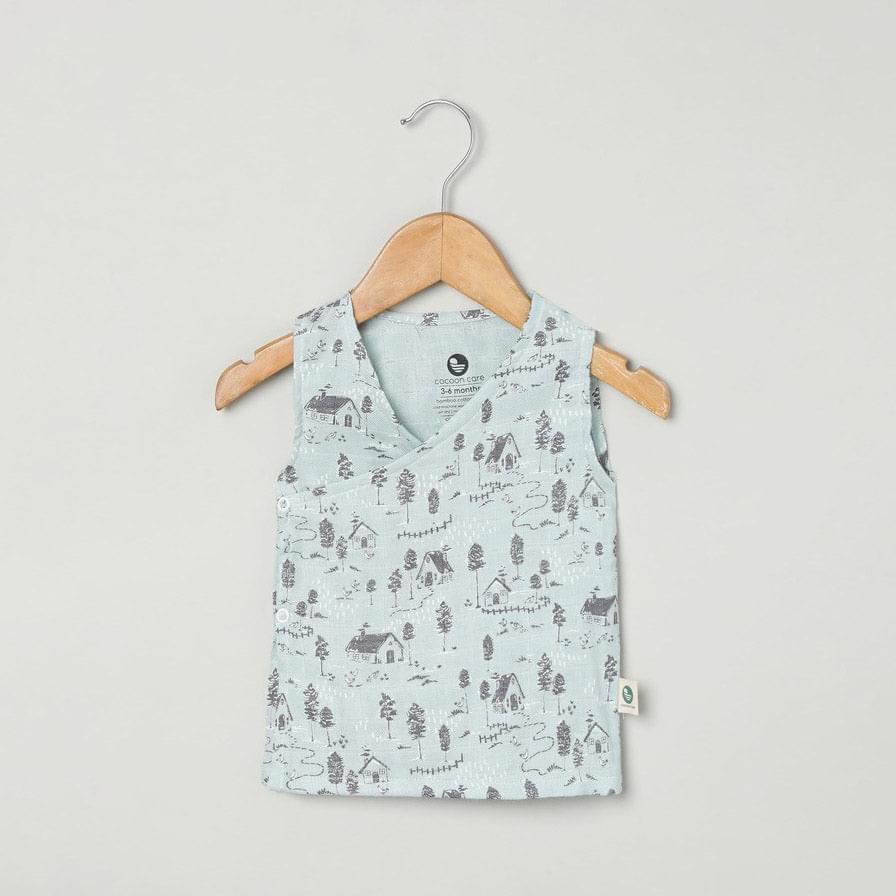 bamboo muslin kimono vest