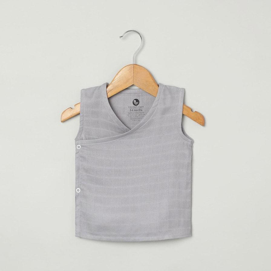 bamboo muslin kimono vest