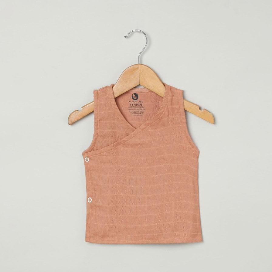 bamboo muslin kimono vest
