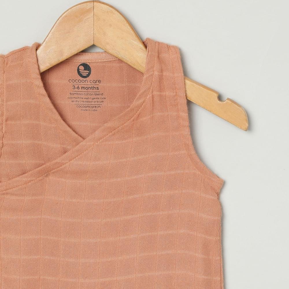 bamboo muslin kimono vest
