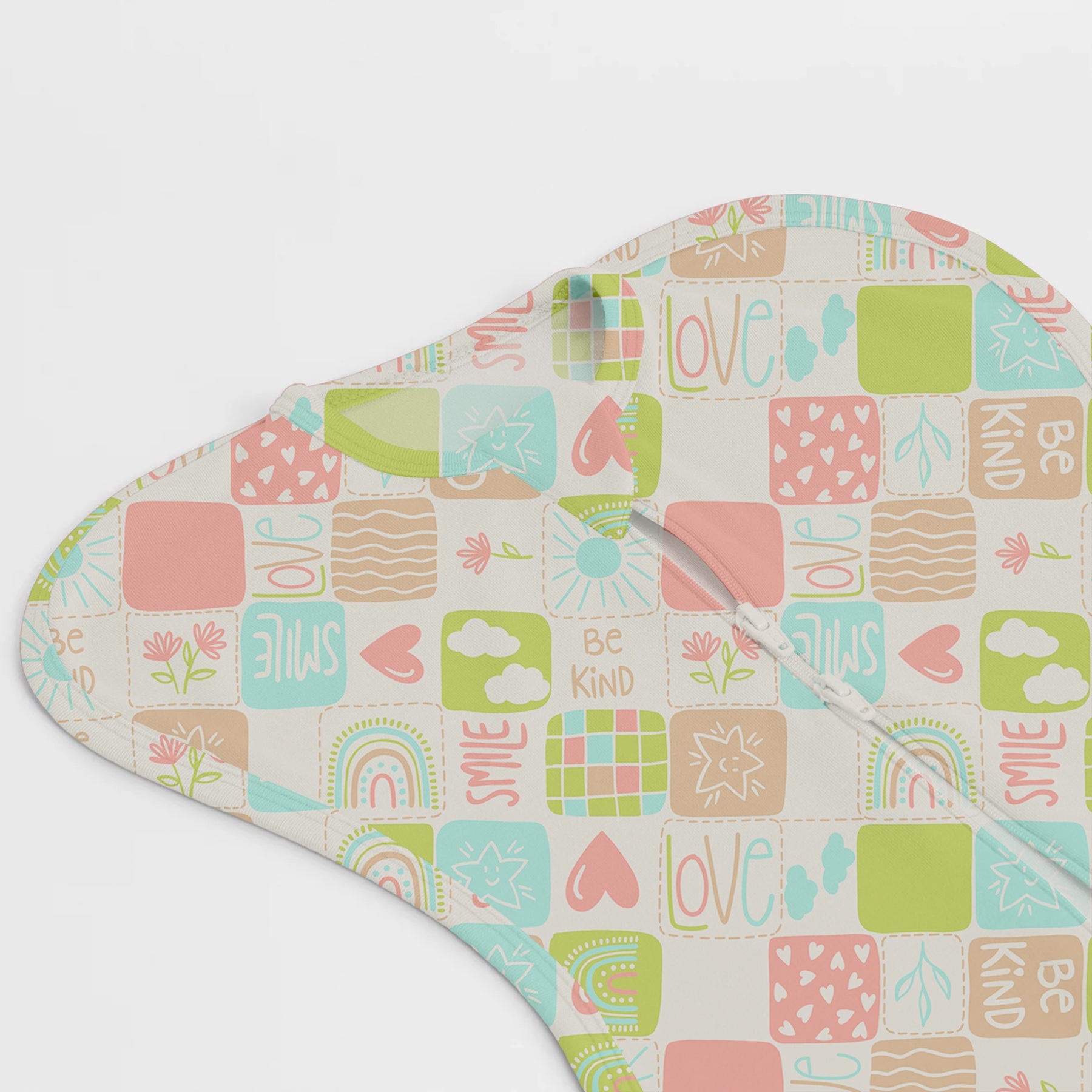 bamboo hands up swaddle pod for baby - prints