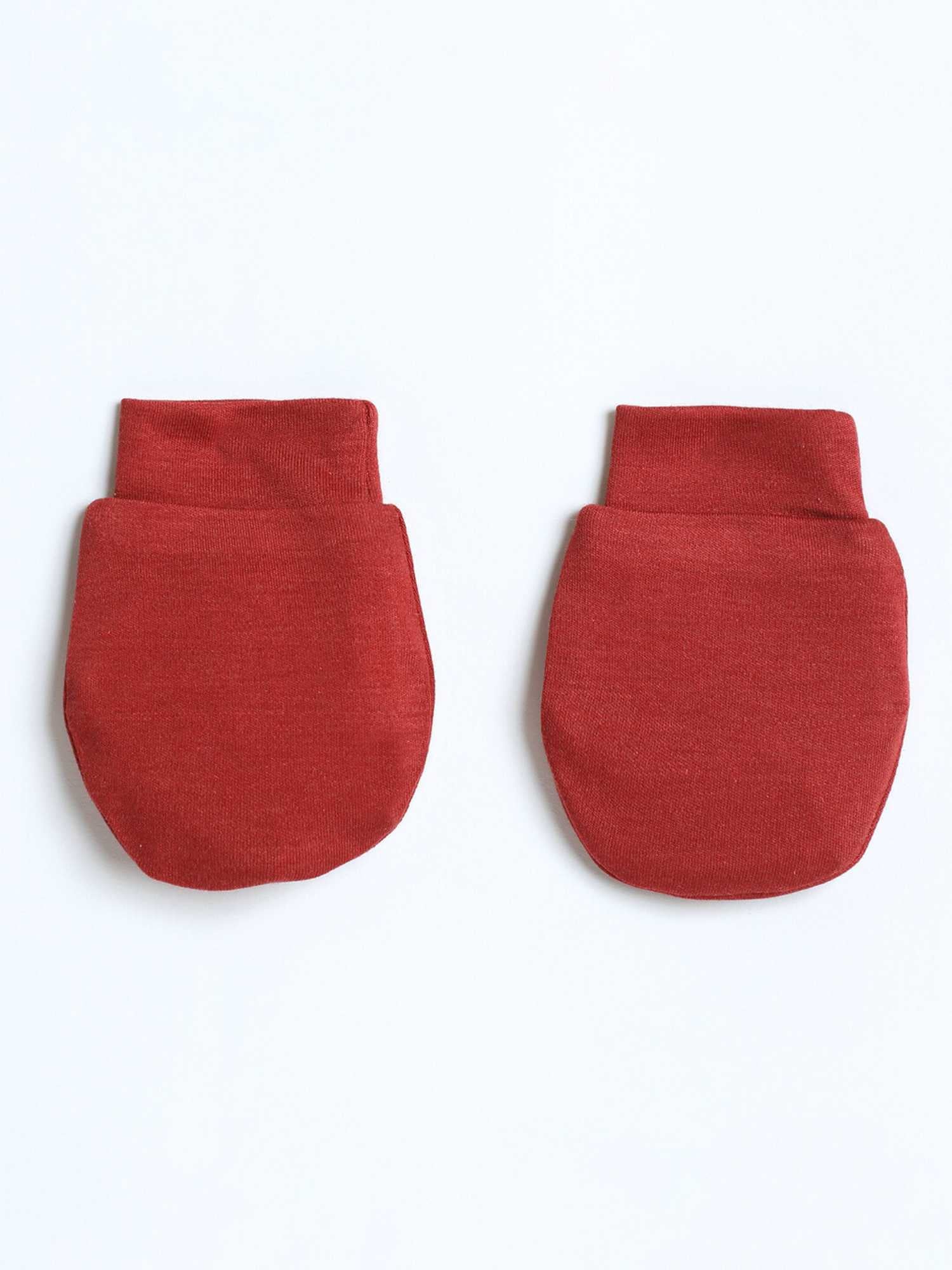 newborn baby bamboo cap mittens socks combo - christmas collection