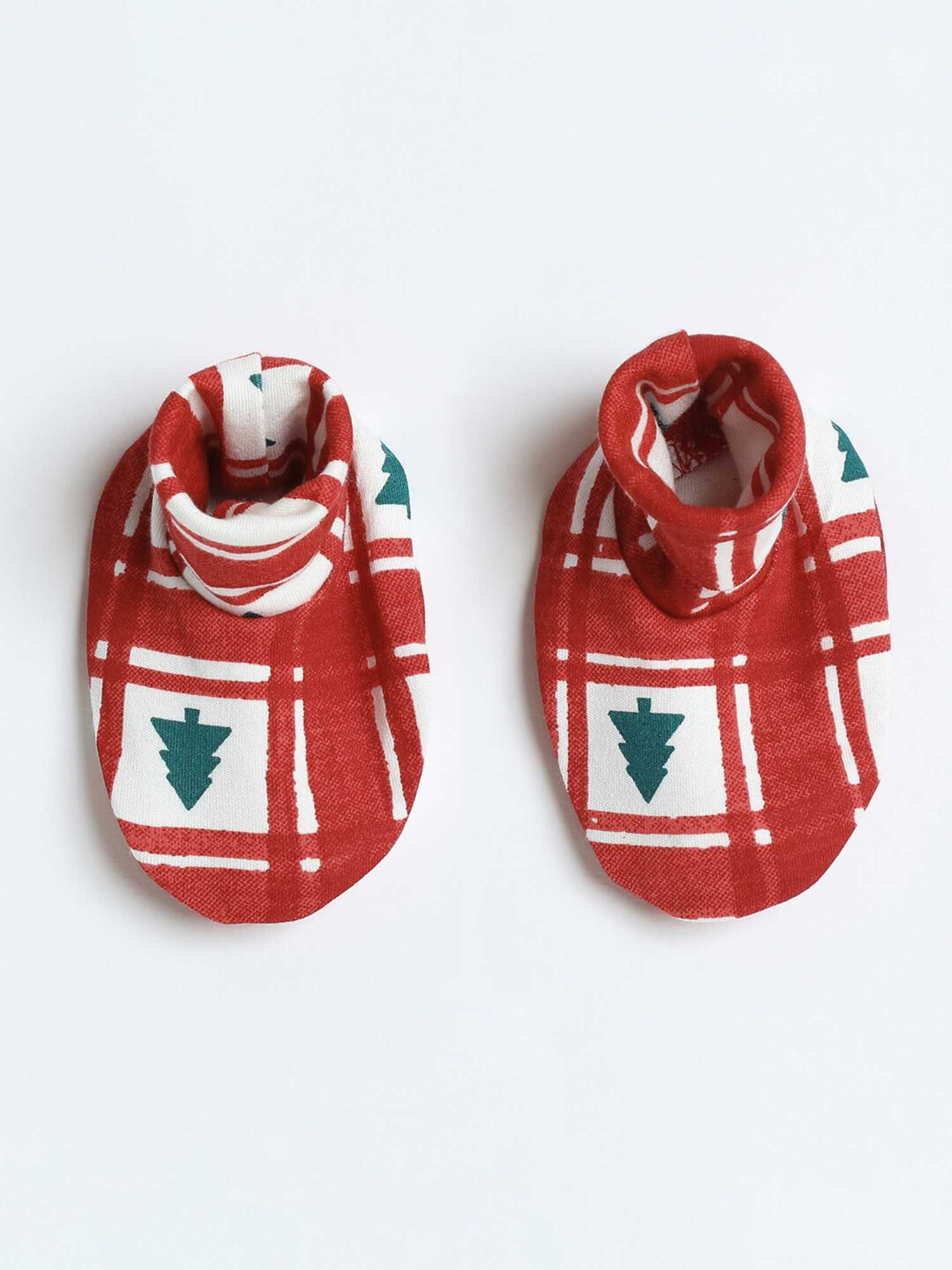 newborn baby bamboo cap mittens socks combo - christmas collection