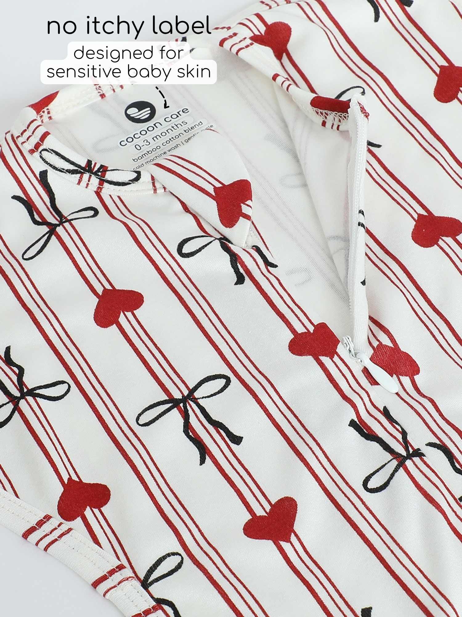 bamboo hands up swaddle pod for baby - christmas collection