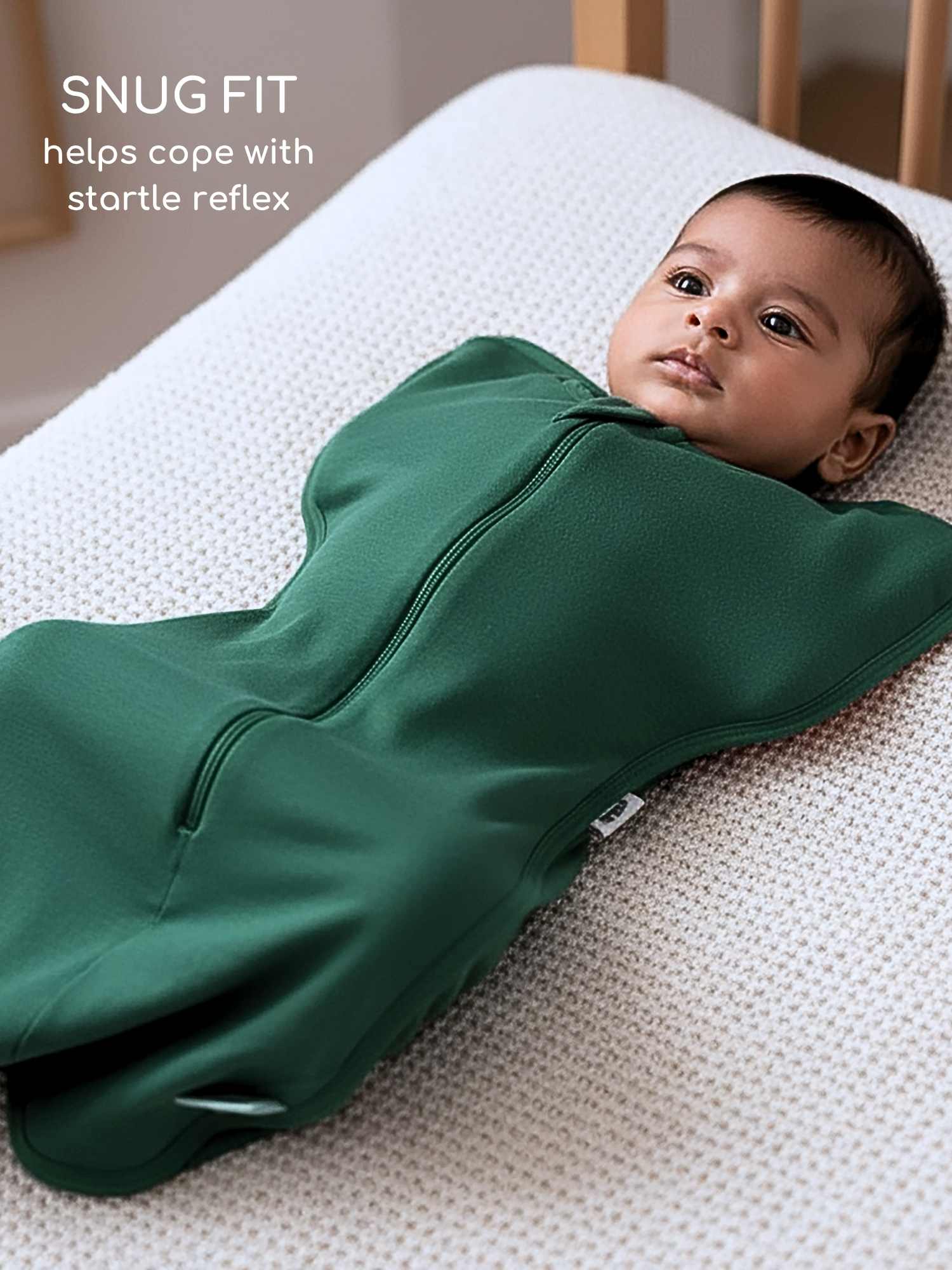bamboo hands up swaddle pod for baby - christmas collection