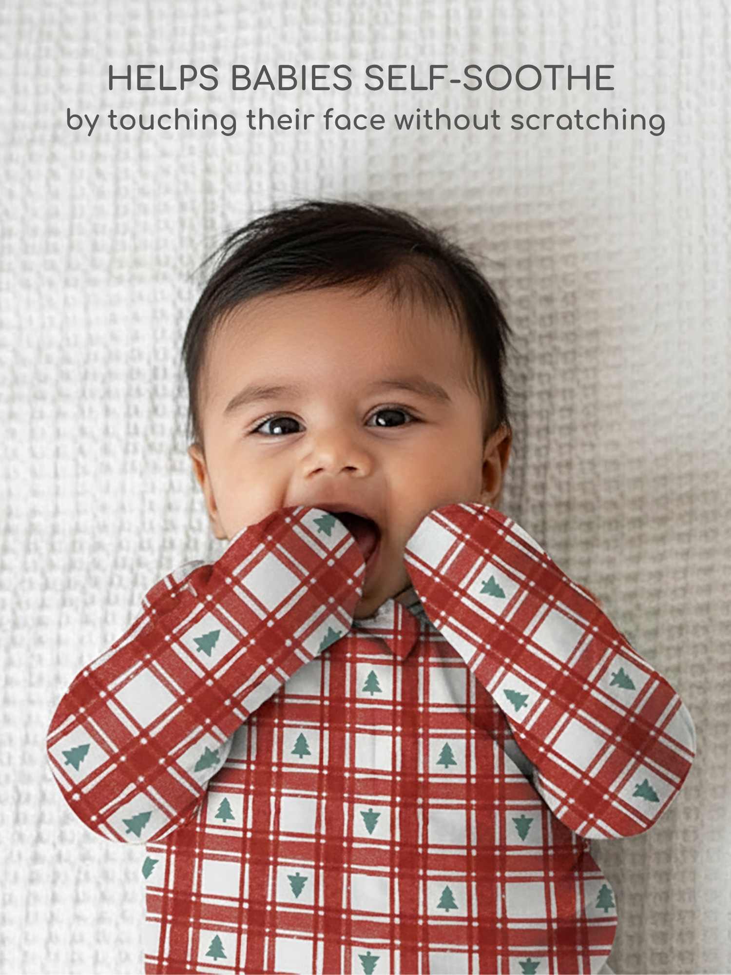 bamboo hands up swaddle pod for baby - christmas collection