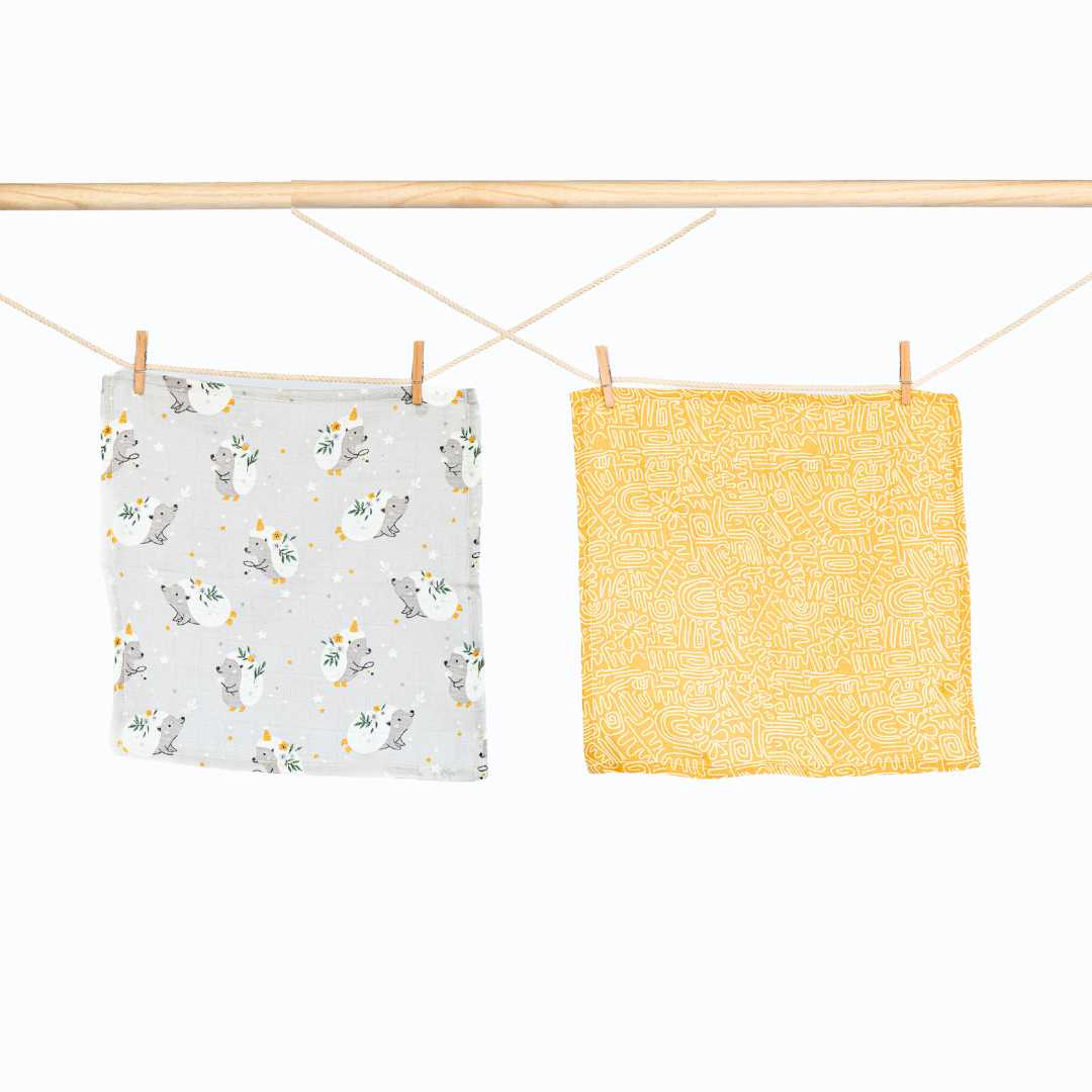 bamboo muslin wash cloth pack of 2