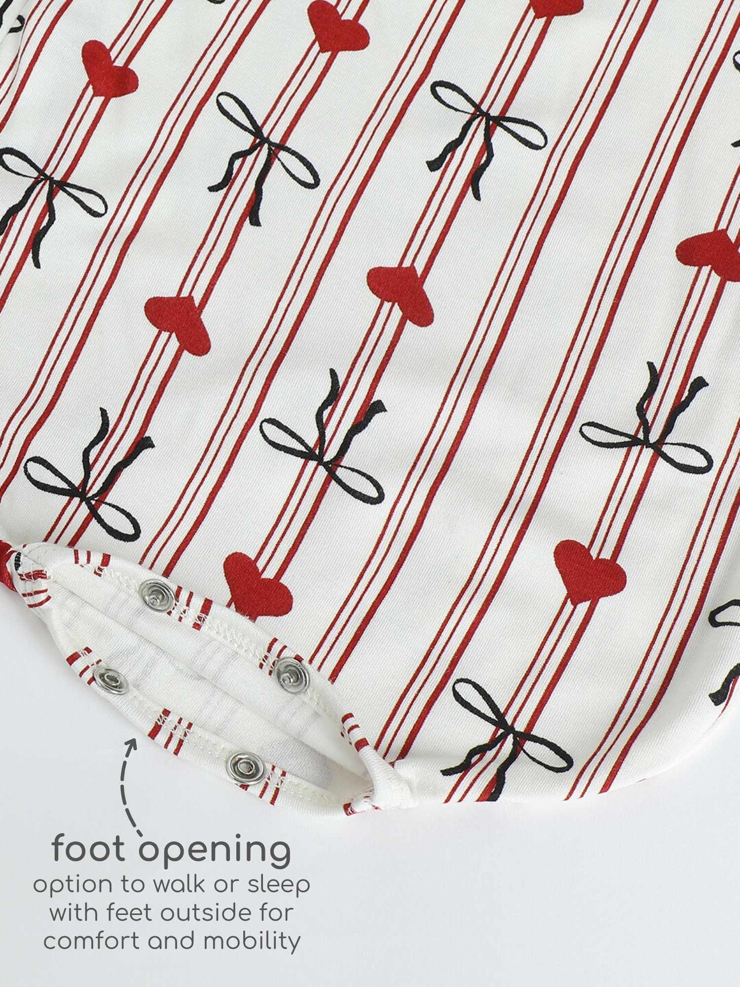 bamboo sleeping bag with foot opening - christmas collection