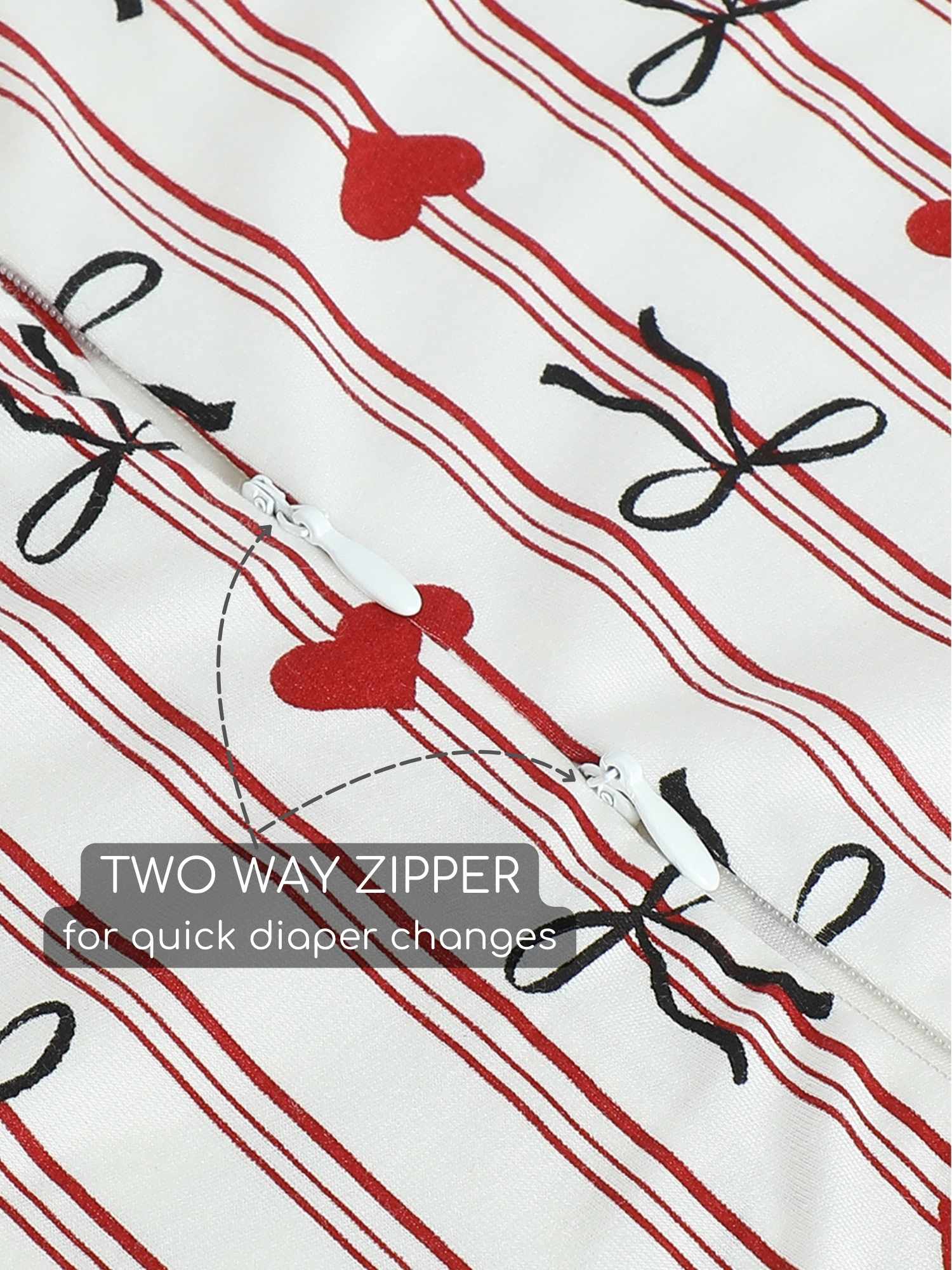 bamboo sleeping bag with foot opening - christmas collection