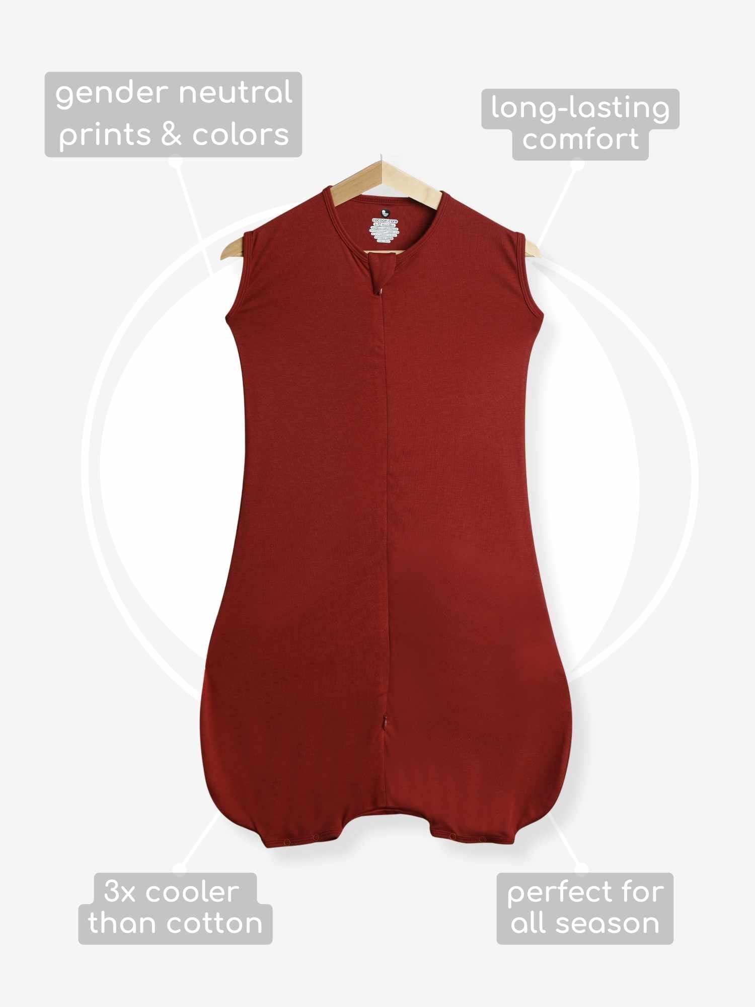 bamboo sleeping bag with foot opening - christmas collection