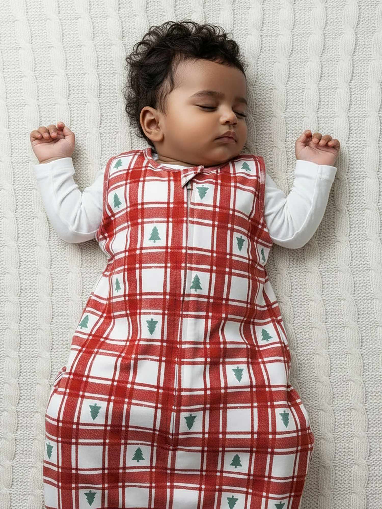 bamboo sleeping bag with foot opening - christmas collection