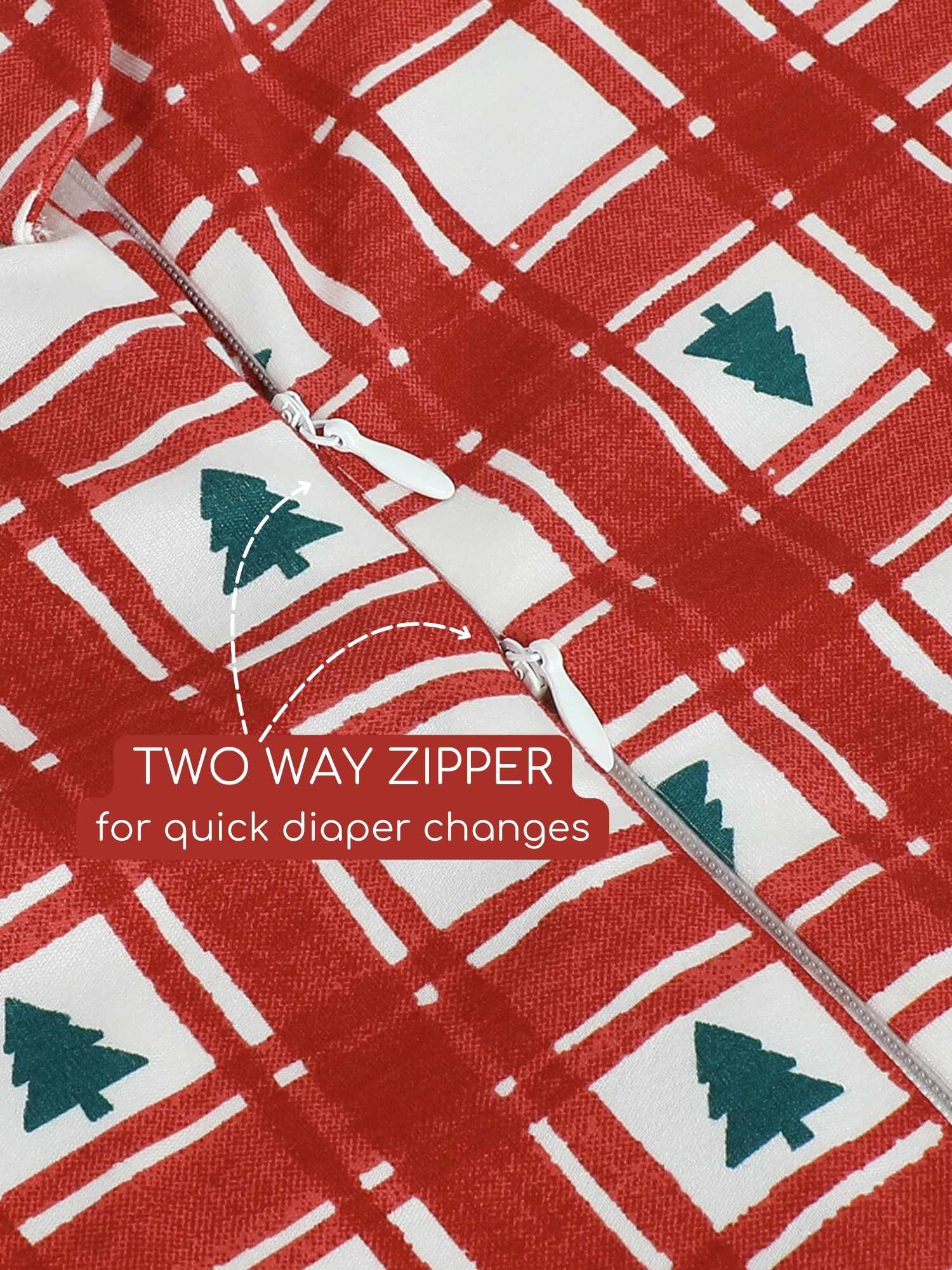 bamboo sleeping bag with foot opening - christmas collection