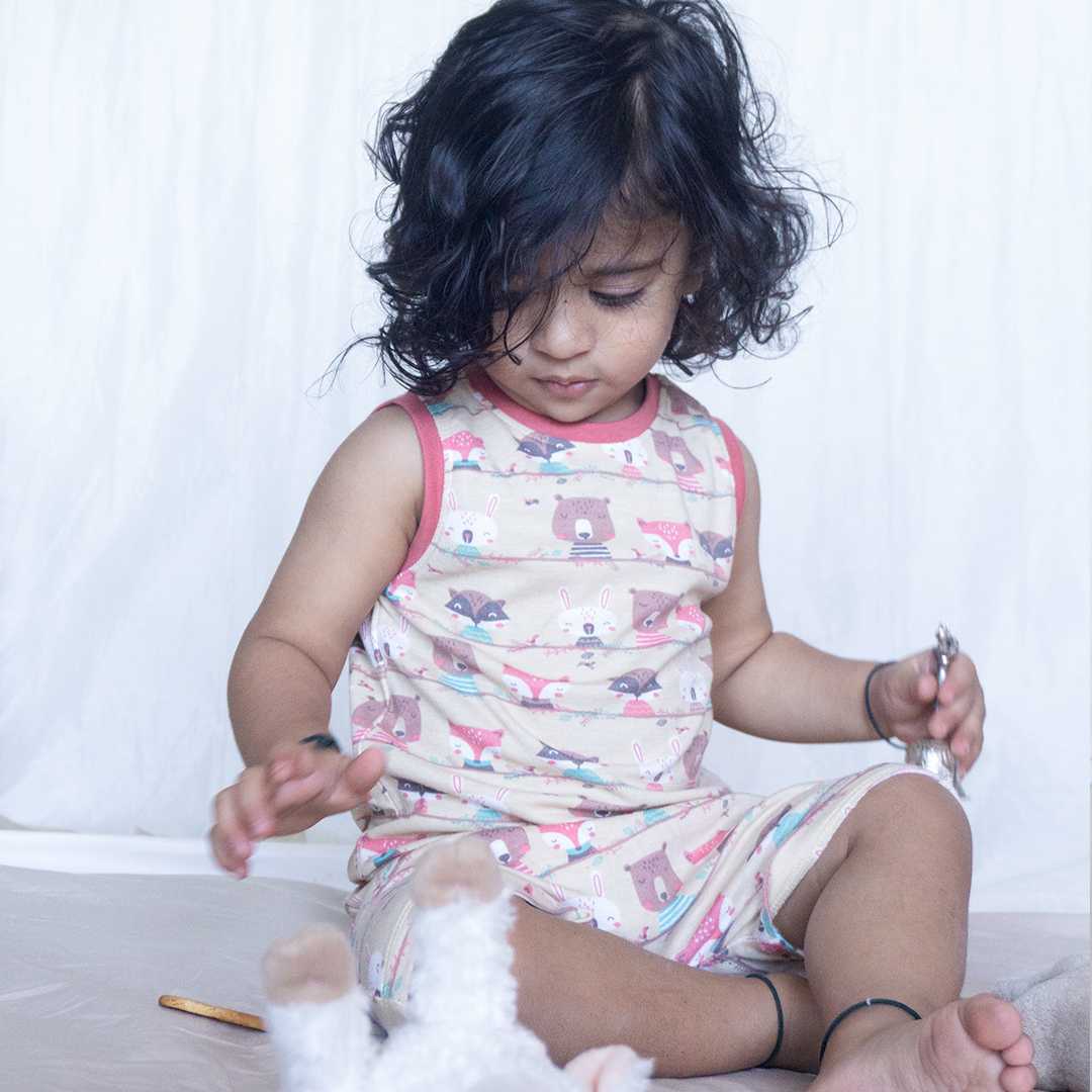 Printed & Plain Bamboo Sleeveless Vest