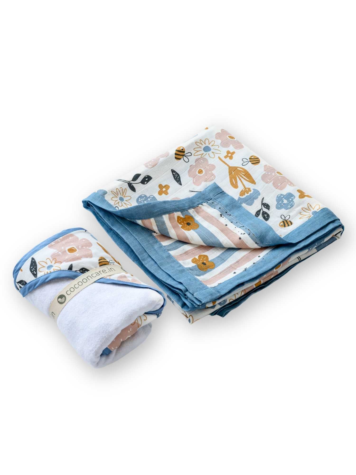 bamboo blanket & hooded towel set