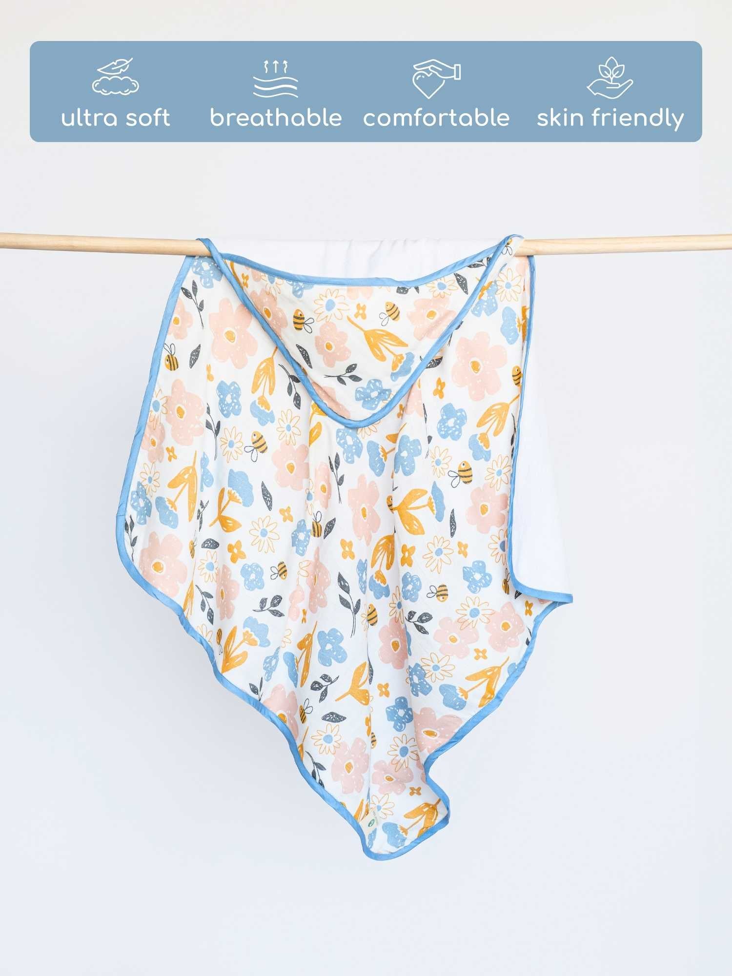 bamboo blanket & hooded towel set