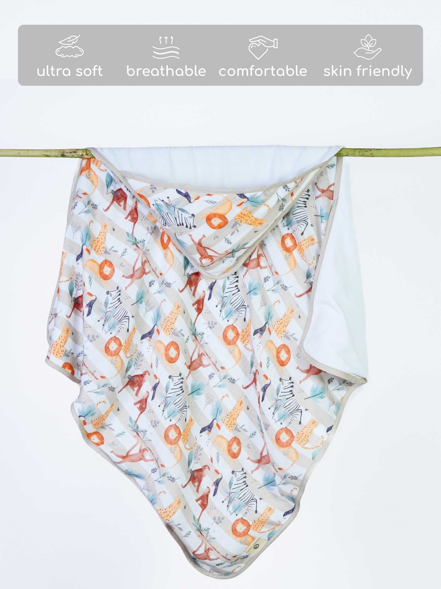 bamboo blanket & hooded towel set