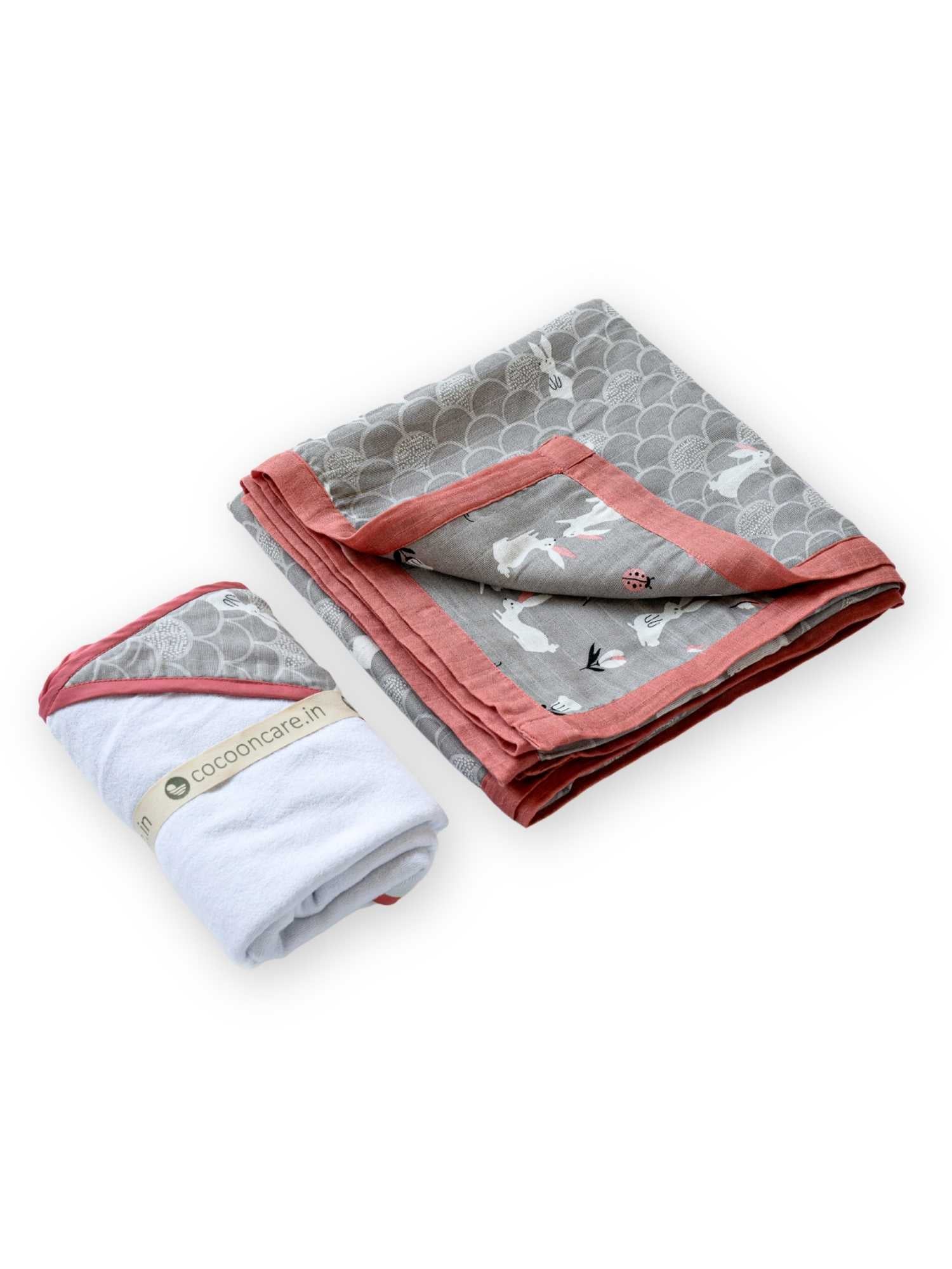 bamboo blanket & hooded towel set
