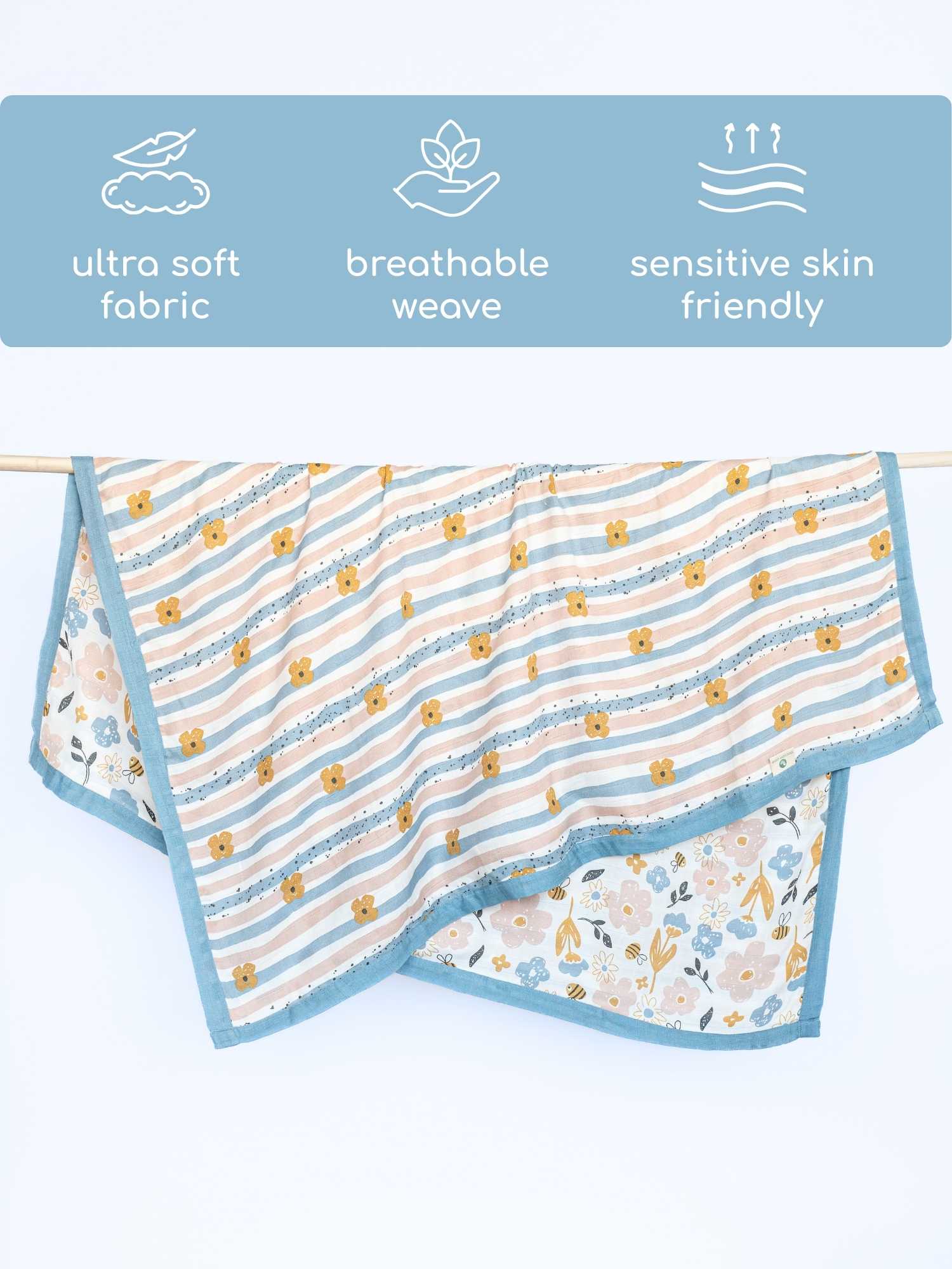 bamboo blanket & swaddle set