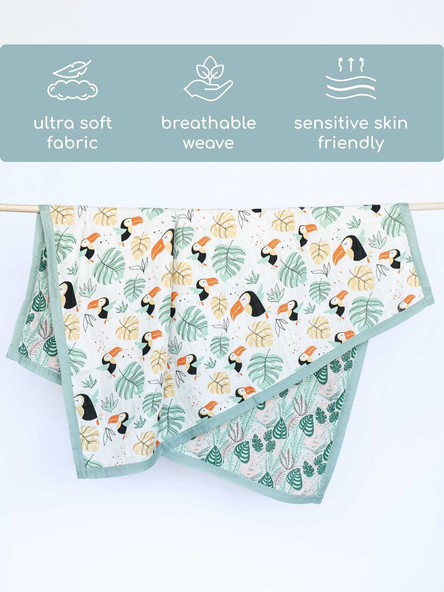 bamboo blanket & swaddle set