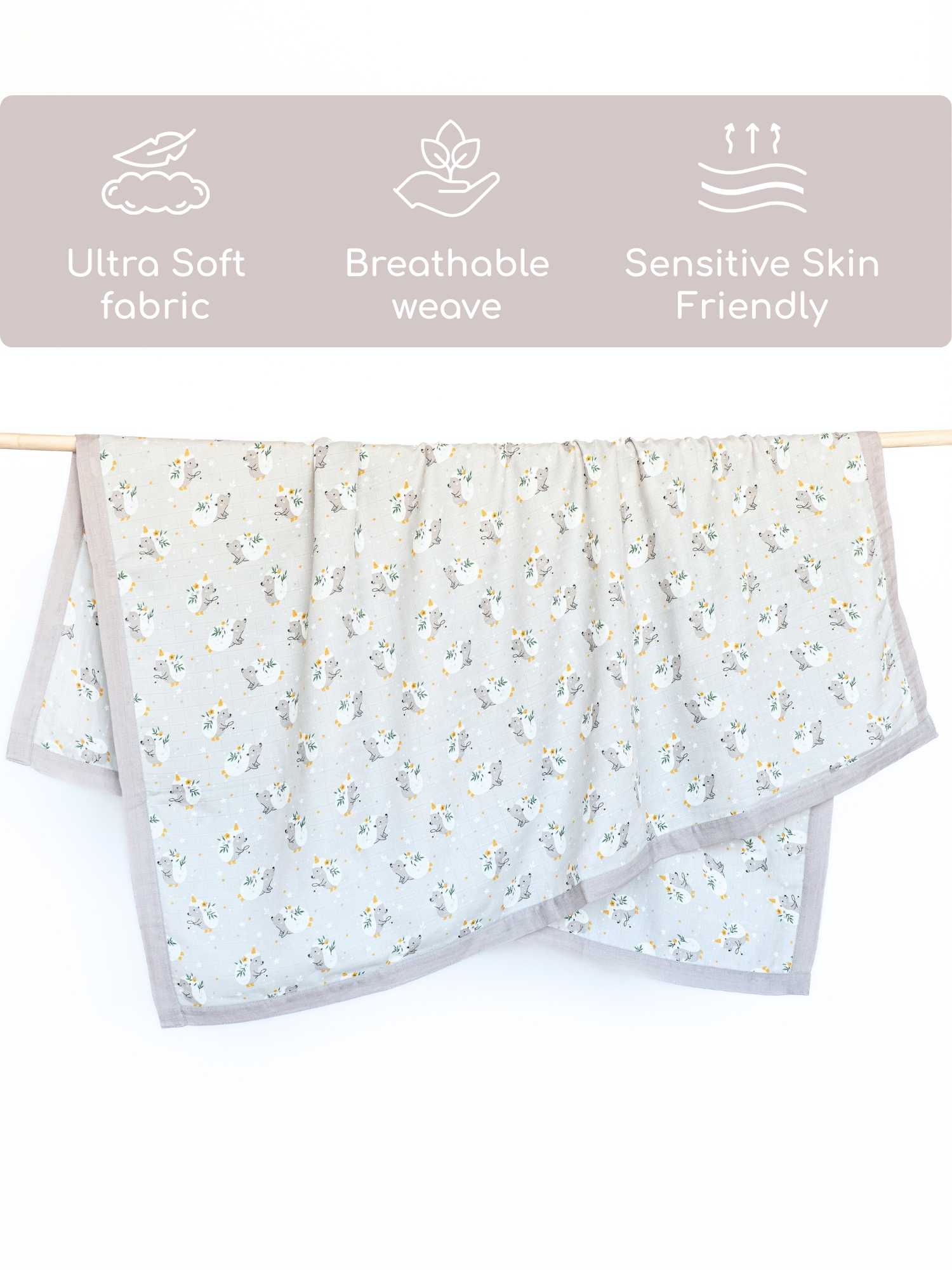 bamboo blanket & swaddle set