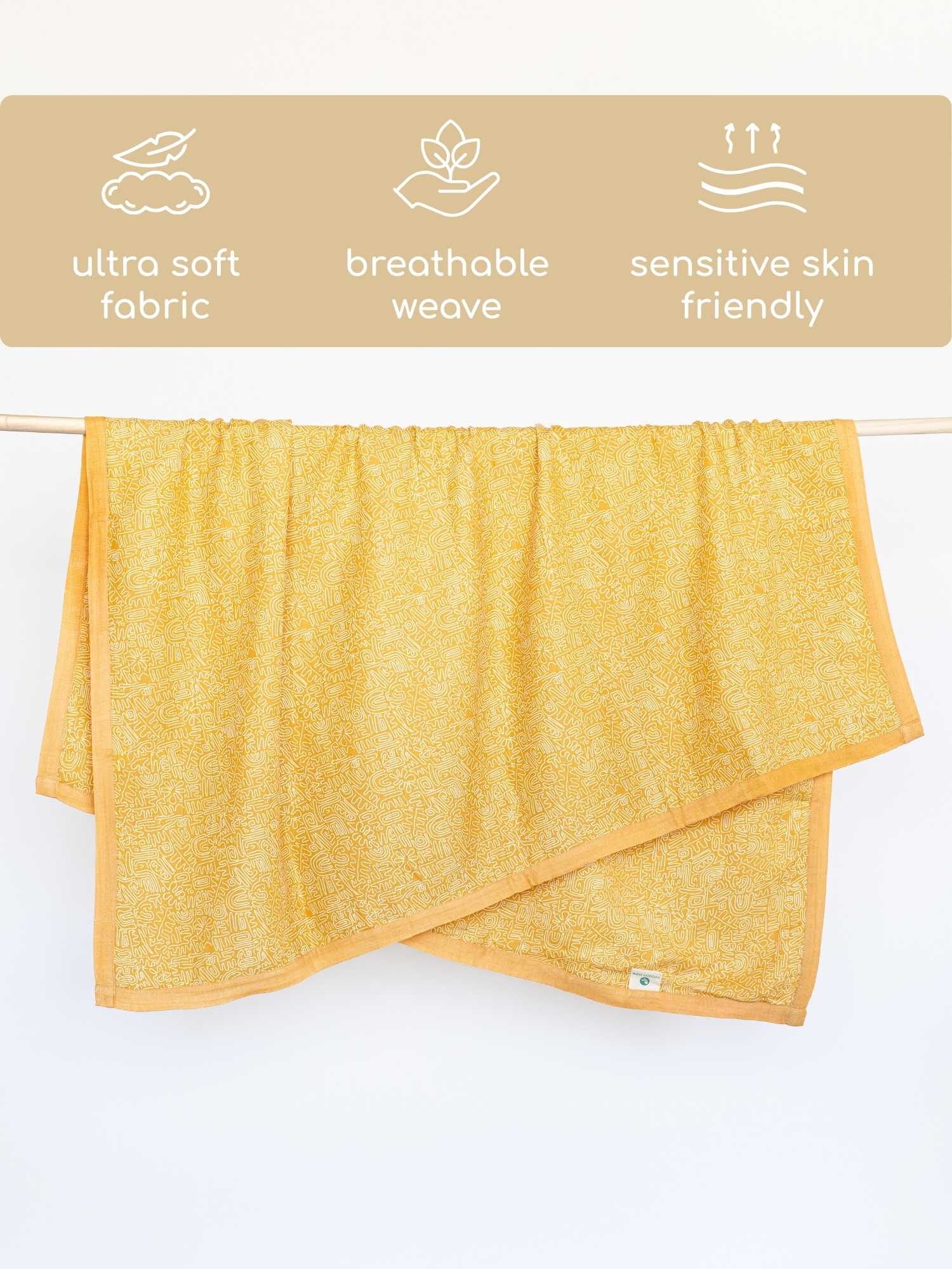 bamboo blanket & swaddle set