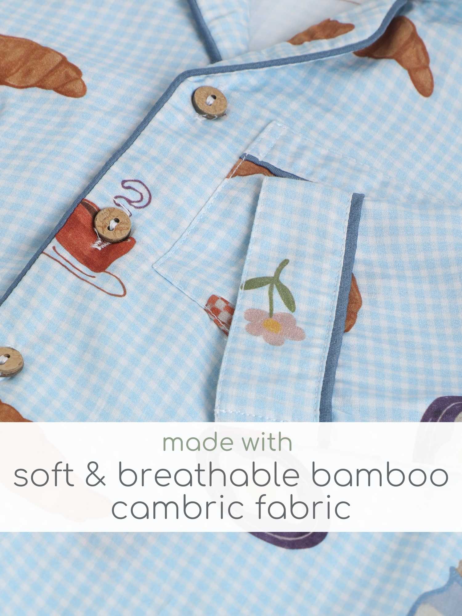 bamboo cambric nightsuit set