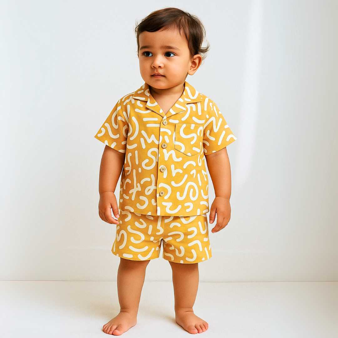 bamboo cambric shirt shorts set