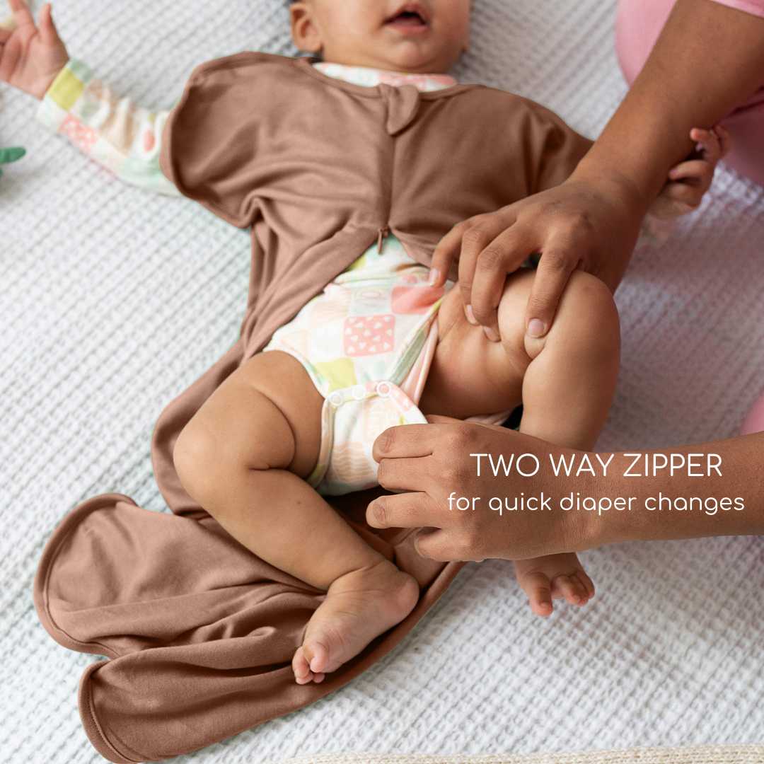 bamboo hands up swaddle pod for baby - solid colours