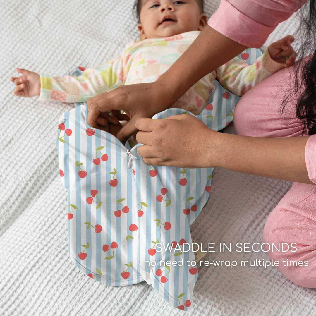 bamboo hands up swaddle pod for baby - prints
